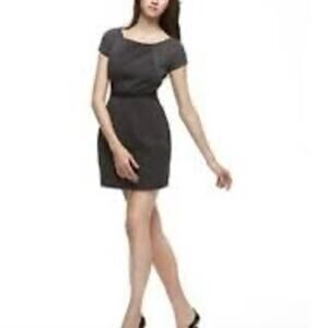 Theory Joena Mini Notorious Contrast Pockets Round‎ Neck Sheath Dress Women's 8